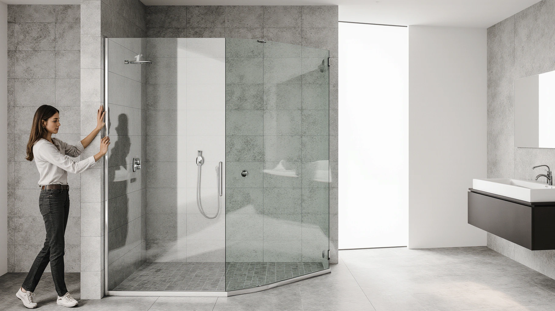 Glass Shower Panel Half Wall