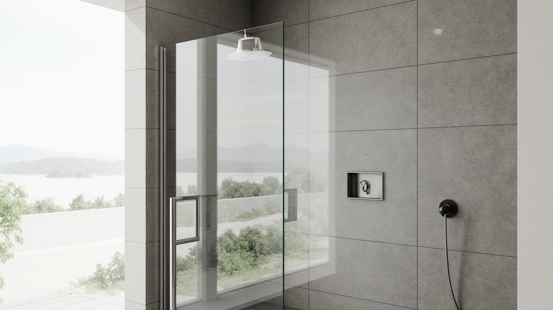 Half Glass Panel For Shower