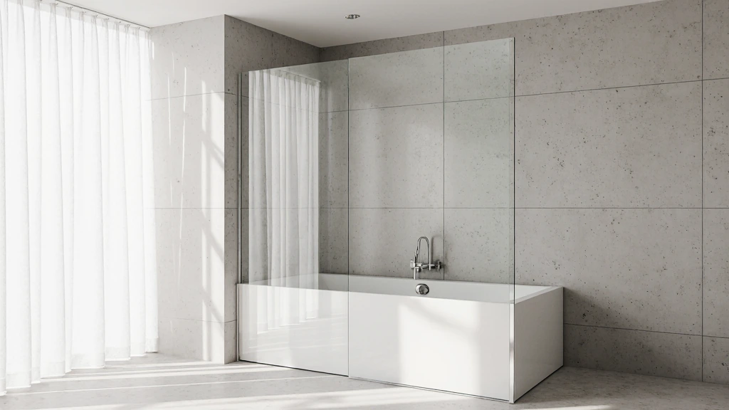Tub Shower Glass Panel