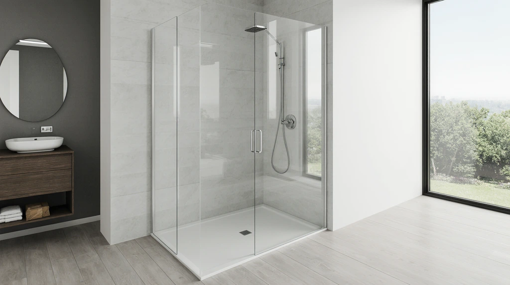 Frameless Hinged Glass Shower Doors