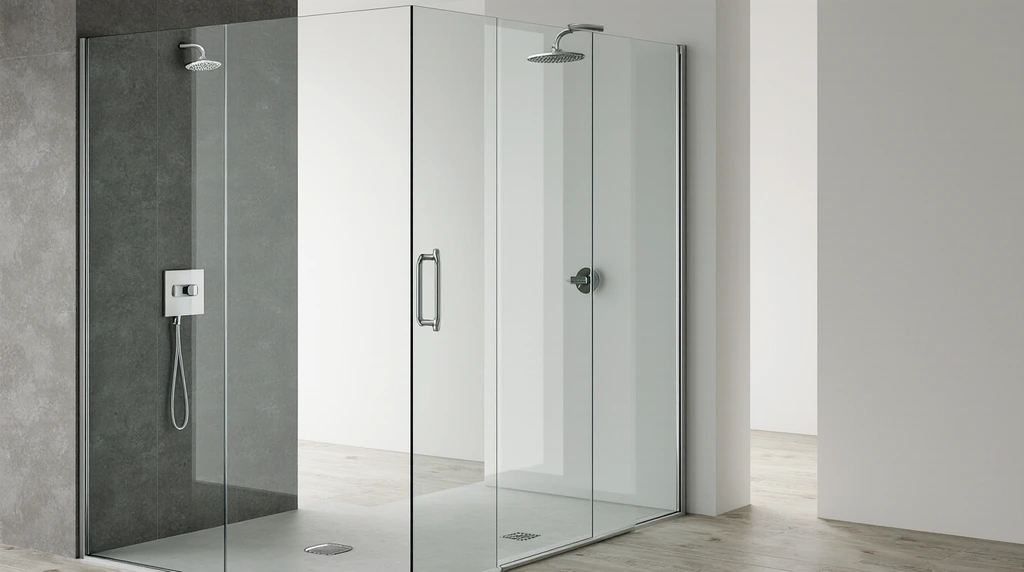 3 Sided Frameless Glass Shower Enclosure