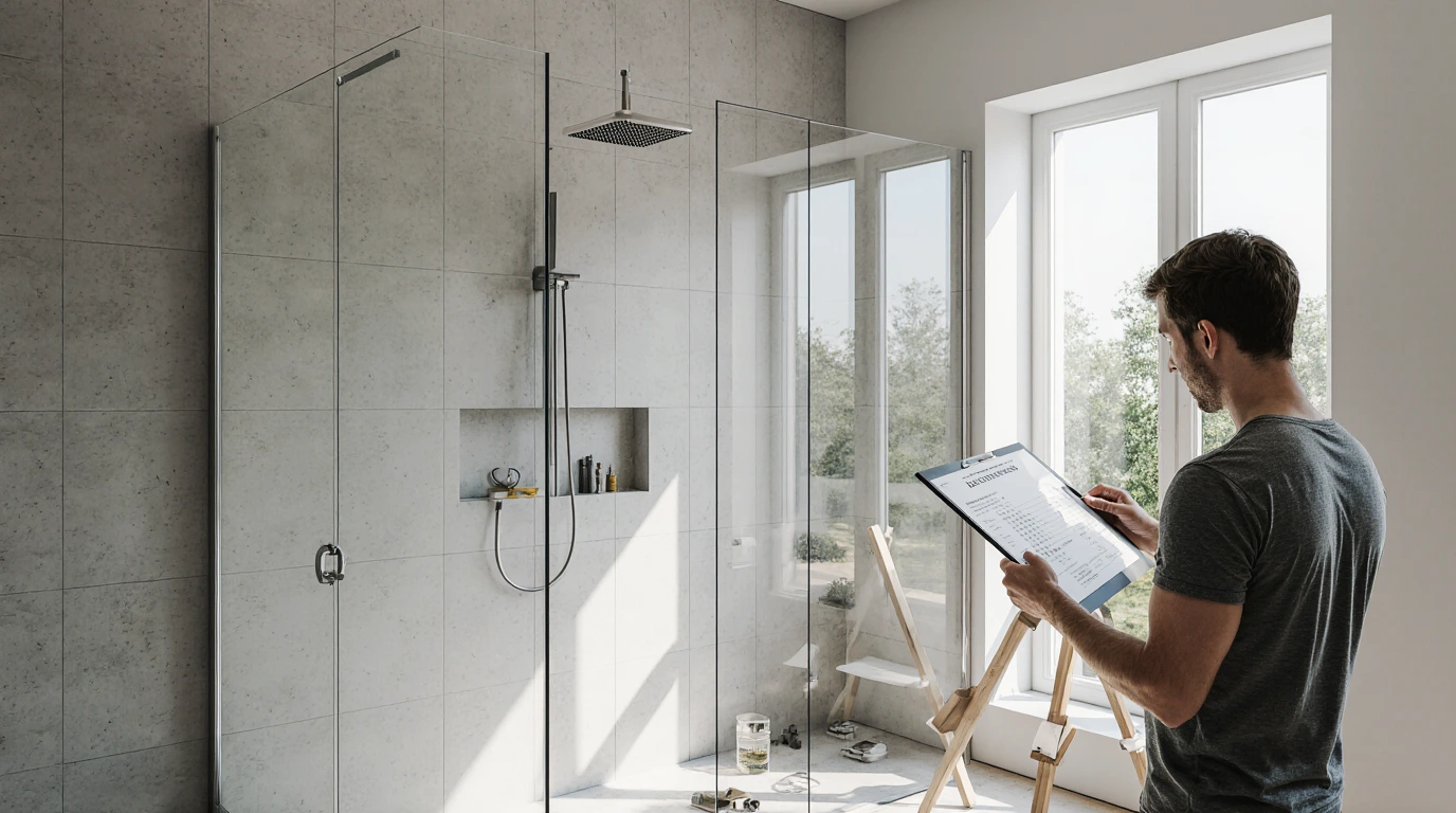 Fixed Shower Glass Panel