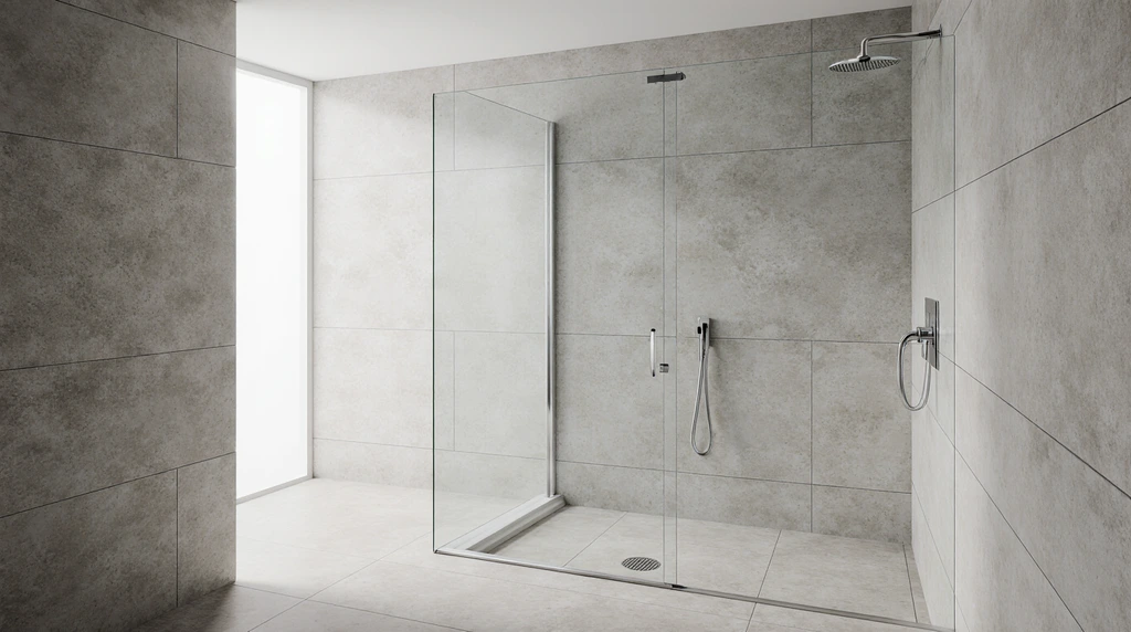 Fixed Panel Glass Shower Wall