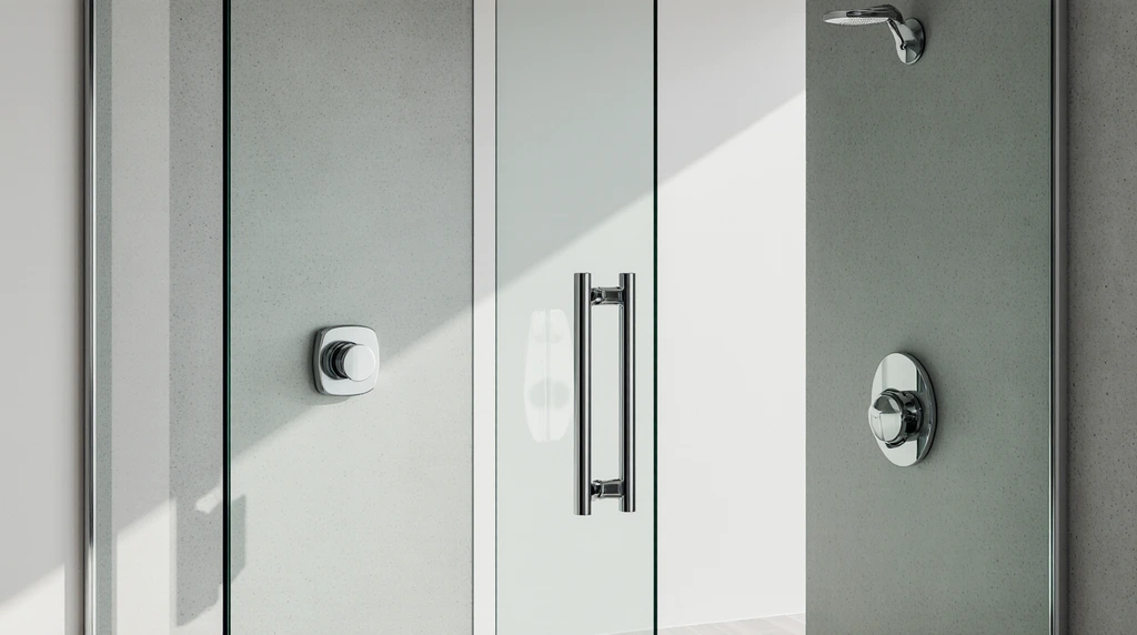 Fluted Glass Shower Enclosure