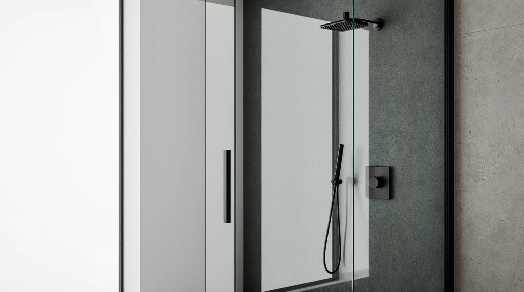 Opaque Glass Shower Enclosure