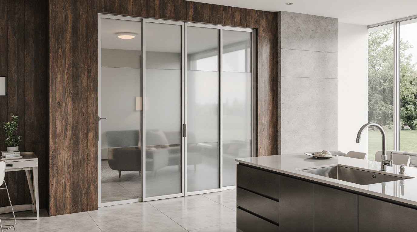 Frosted Glass Sliding Door