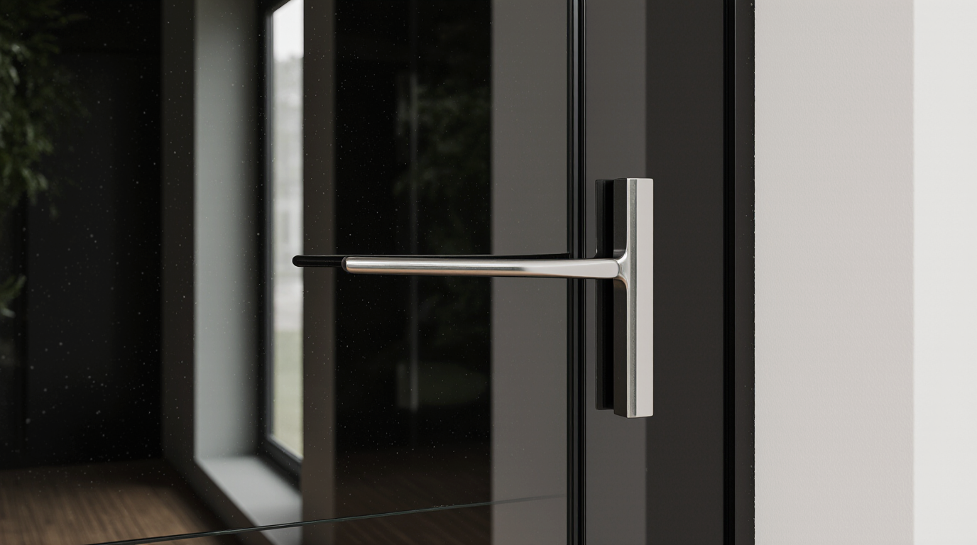 Black Glass Door