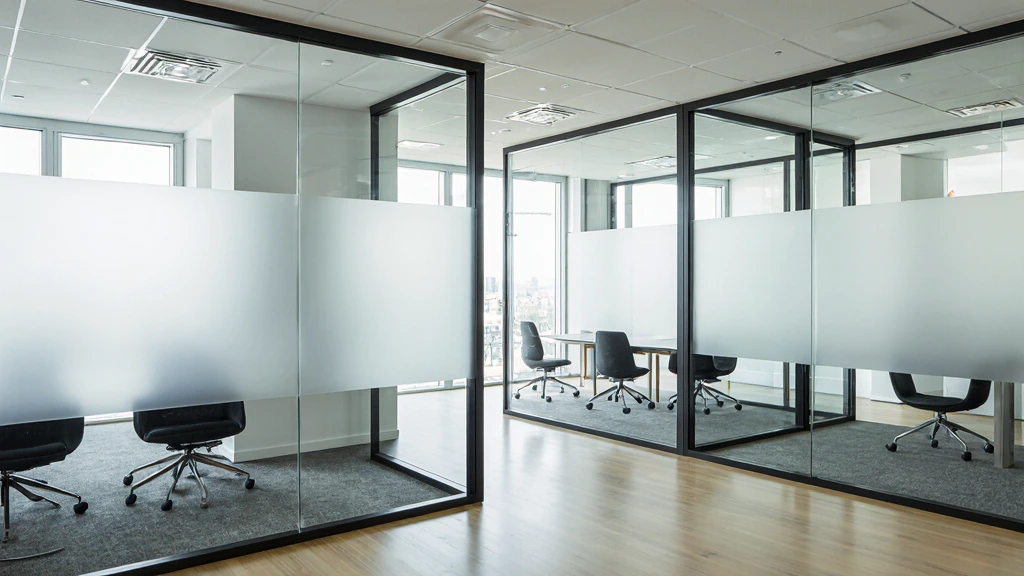 Glass Panel Room Divider