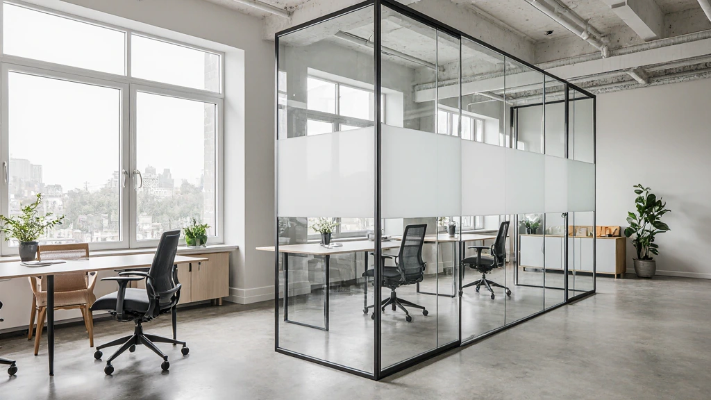 Glass Half Wall Partition