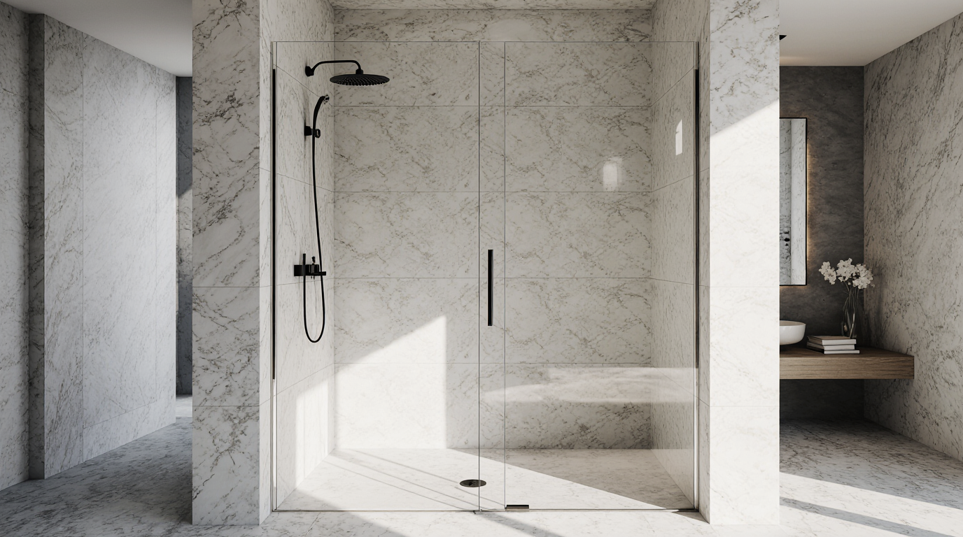 Custom Bathroom Glass Door