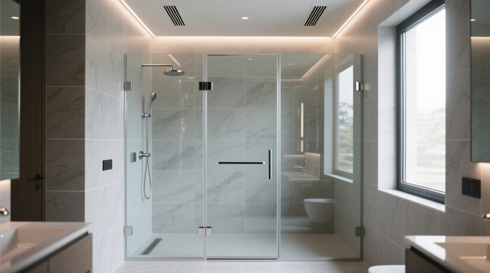 Single Glass Shower Door