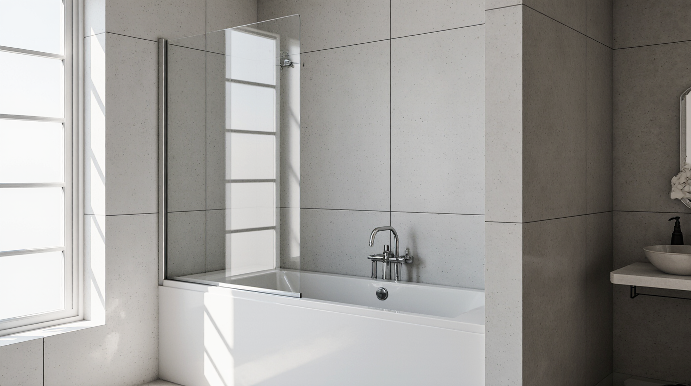 Half Glass Shower Door For Bathtub