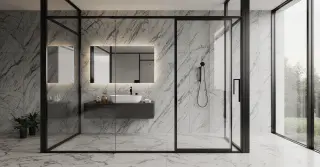 Bathroom Glass Wall