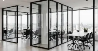 Black Framed Glass Wall