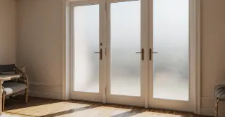 Frosted French Doors
