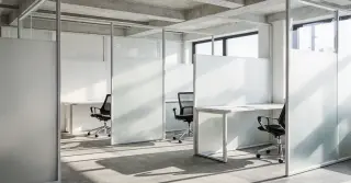 Frosted Glass Office