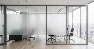 Frosted Glass Partition