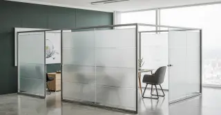 Frosted Glass Partition Wall
