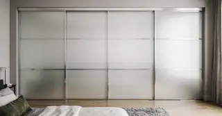 Frosted Glass Sliding Closet Doors