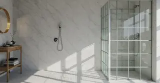 Glass Block Shower Wall