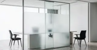 Half Wall Half Glass Partition