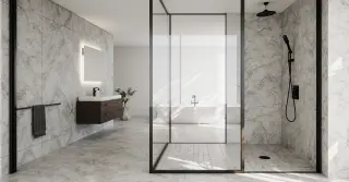 Shower Glass Wall Panel